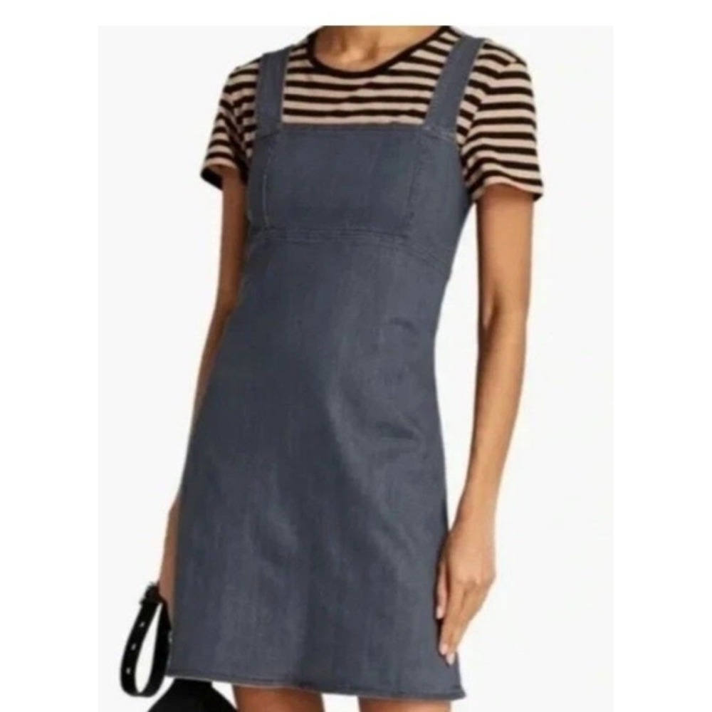 Rag & Bone Paula Denim Tank Dress Womens Small Gray Mini Sleeveless Pinafore